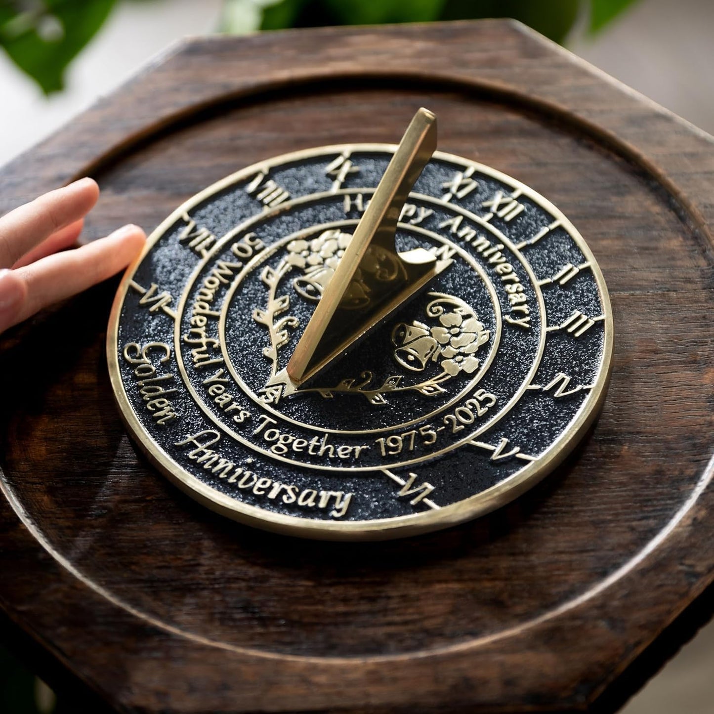 50th Golden Wedding Anniversary Sundial 2025 Gift 10