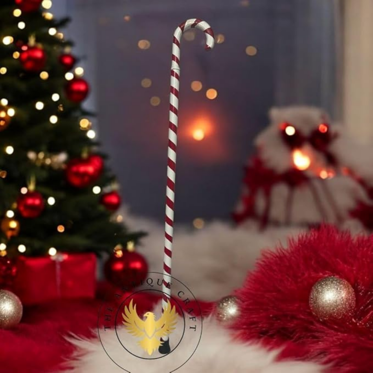 Set of 3 Candy Cane Walking Sticks – Santa-Style Christmas Canes | Festive Holiday Props or Mobility Aids