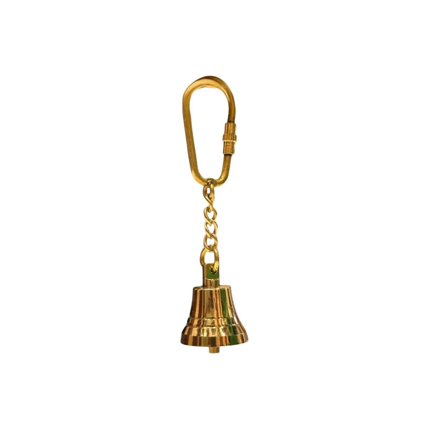 Brass Keychain with Carabiner Lock – Antique-Style Key Holder for Car & Home Keys