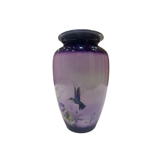 Handcrafted Bird Keepsake Cremation Urn for Adult Ashes with Black Velvet Bag