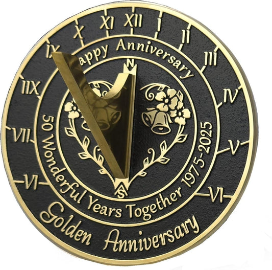 50th Golden Wedding Anniversary Sundial 2025 Gift 10