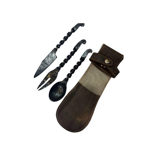 Elegant New Cutlery Set Iron Spoon Fork Knife Viking Medieval Feastware Feasting