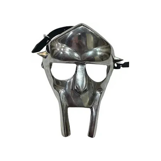 MF DOOM Roman Gladiator Helmet Mask – Fantasy Cosplay & Halloween Costume Prop | Unisex Viking-Style Face Mask for Parties, Decor & Gifts