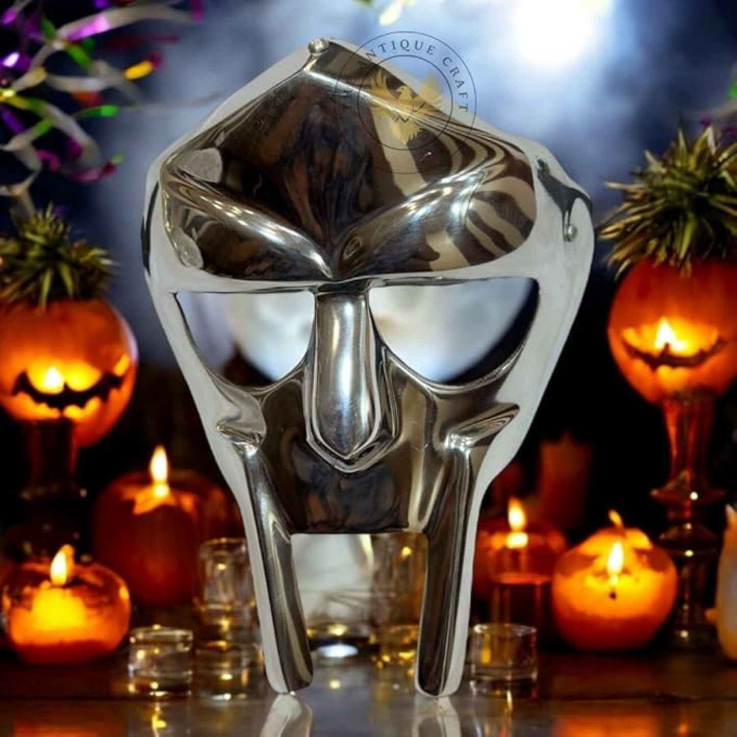 MF DOOM Gladiator Mask – Roman Fantasy Helmet for Cosplay, Viking Costume, Movie Prop & Halloween Party