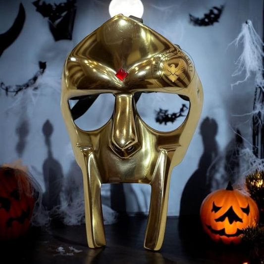 MF DOOM Gladiator Mask – Golden Roman Helmet for Cosplay, Fantasy Costume & Collectors | The Antique Craft
