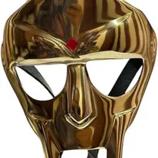MF DOOM Gladiator Mask – Golden Roman Helmet for Cosplay, Fantasy Costume & Collectors | The Antique Craft