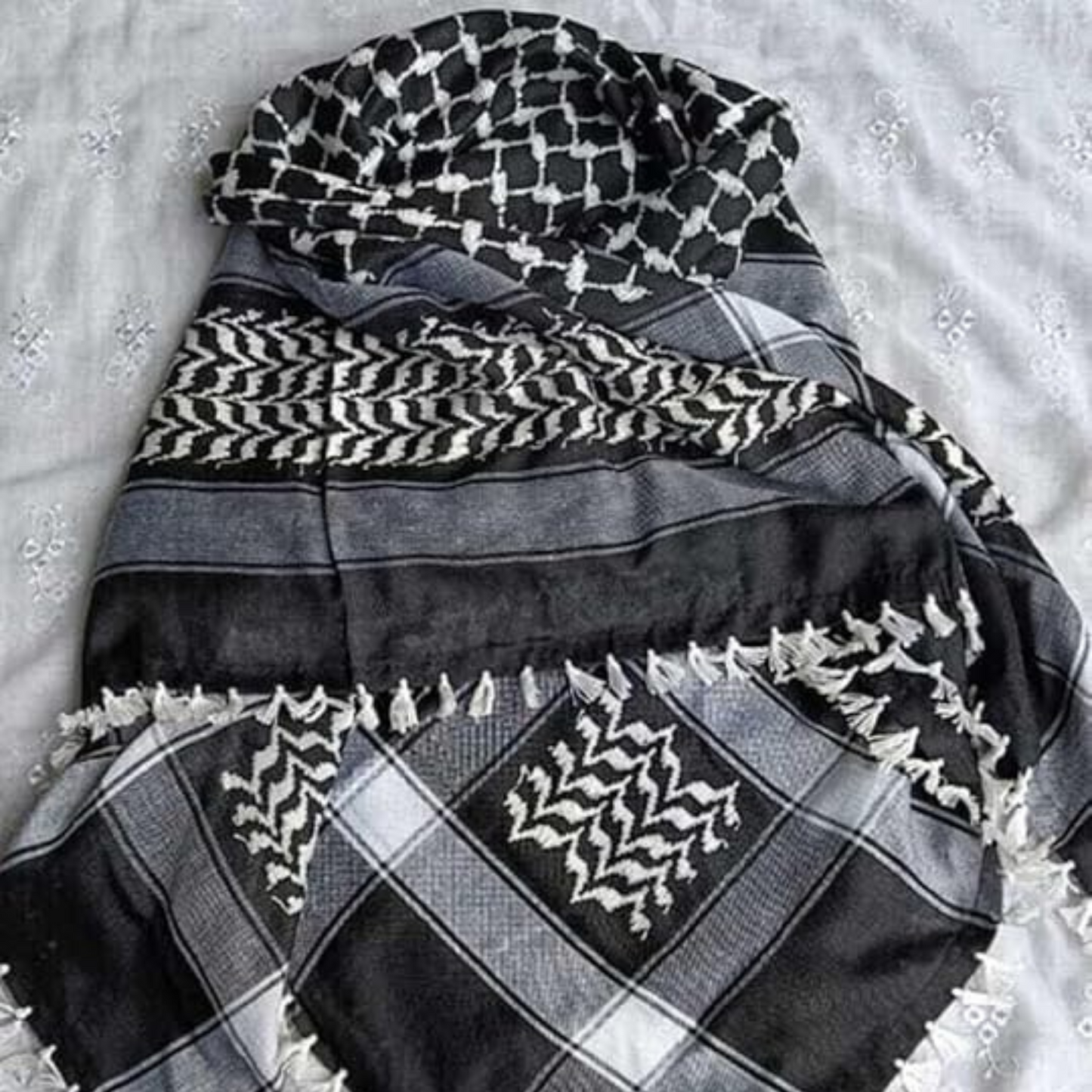 Palestine Keffiyeh Scarf – 100% Cotton Shemagh Kufiya Bandana for Men & Women