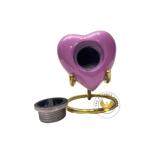 Butterfly Theme Pink Heart Urn for Ashes – Memorial Urn for Men & Women