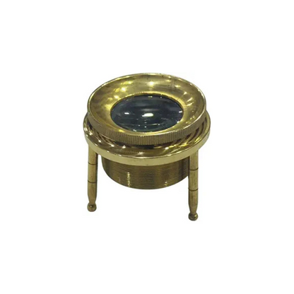 Brass Nautical Chart Magnifier – Tripod Magnifying Glass for Maps & Desk Decor