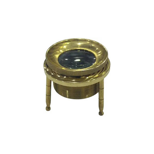 Brass Nautical Chart Magnifier – Tripod Magnifying Glass for Maps & Desk Decor