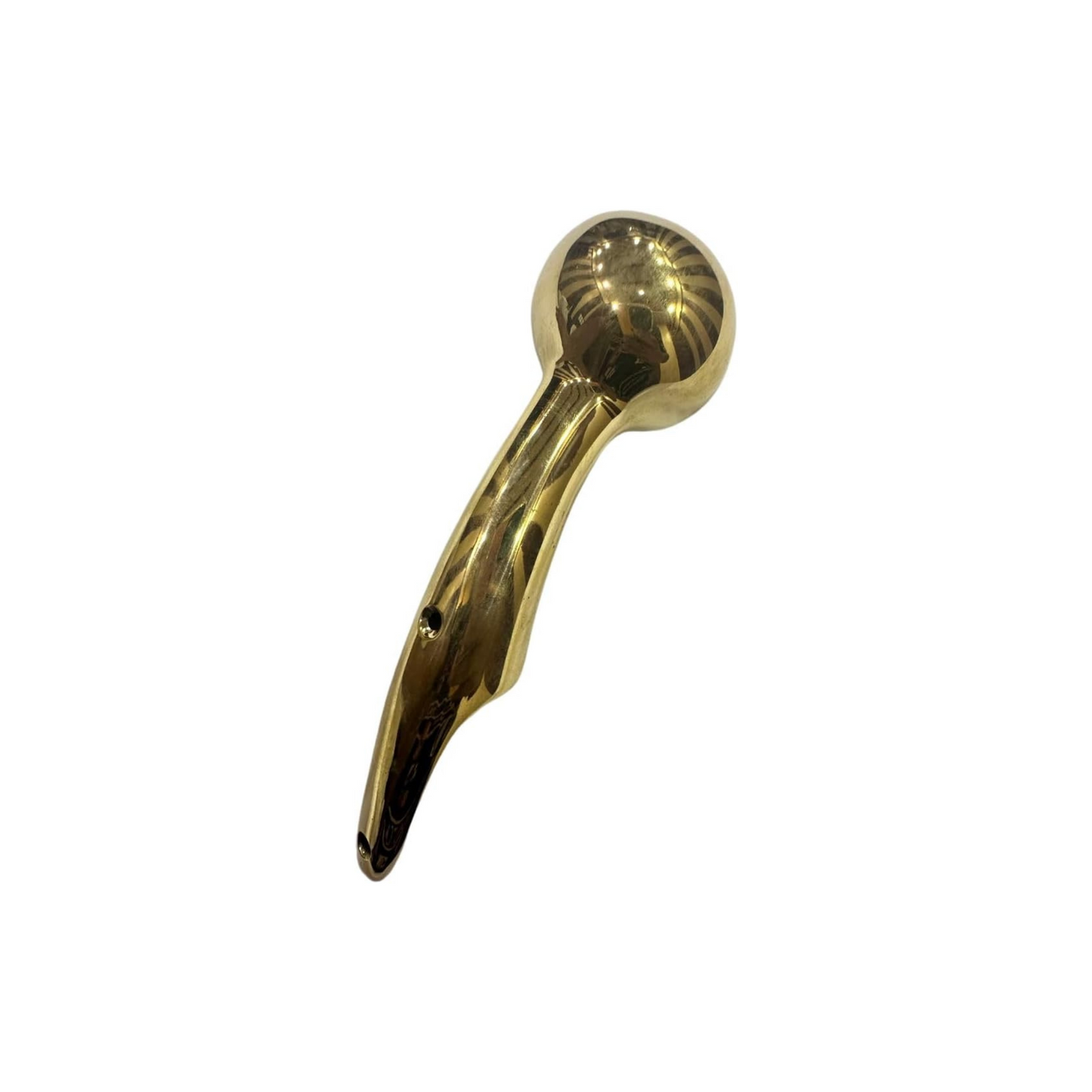 Solid Brass Cane Handle – Traditional Hames Style, 8" Long, 3-Hole Design