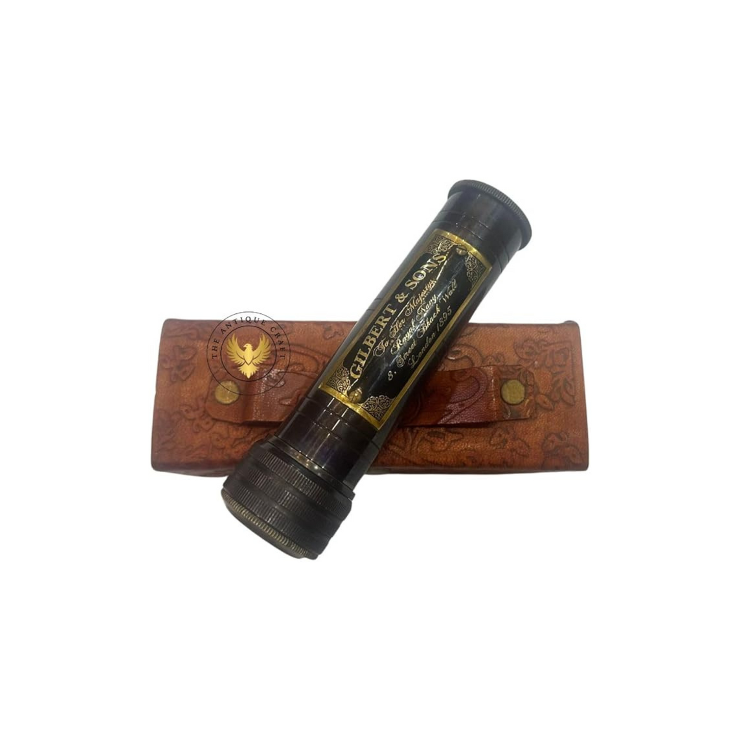 Handmade Brass Kaleidoscope – Nautical Gift with Leather Case | Unique Antique-Inspired Toy for Kids & Collectors