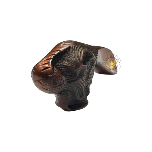 Antique Rabbit Walking Stick Handle – Handmade Brass Cane Topper for Wooden Walking Stick